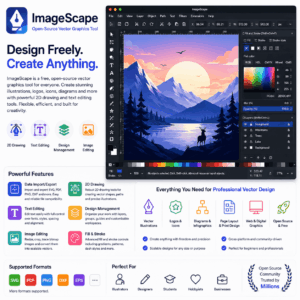 ImageScape – Open-Source Vector Graphics & 2D Design Software