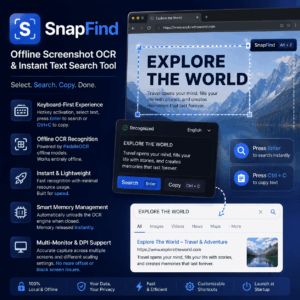 Offline Screenshot OCR & Instant Text Search Tool