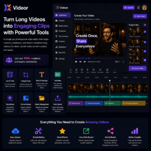 Videor – Video Clipping & Social Content Creator